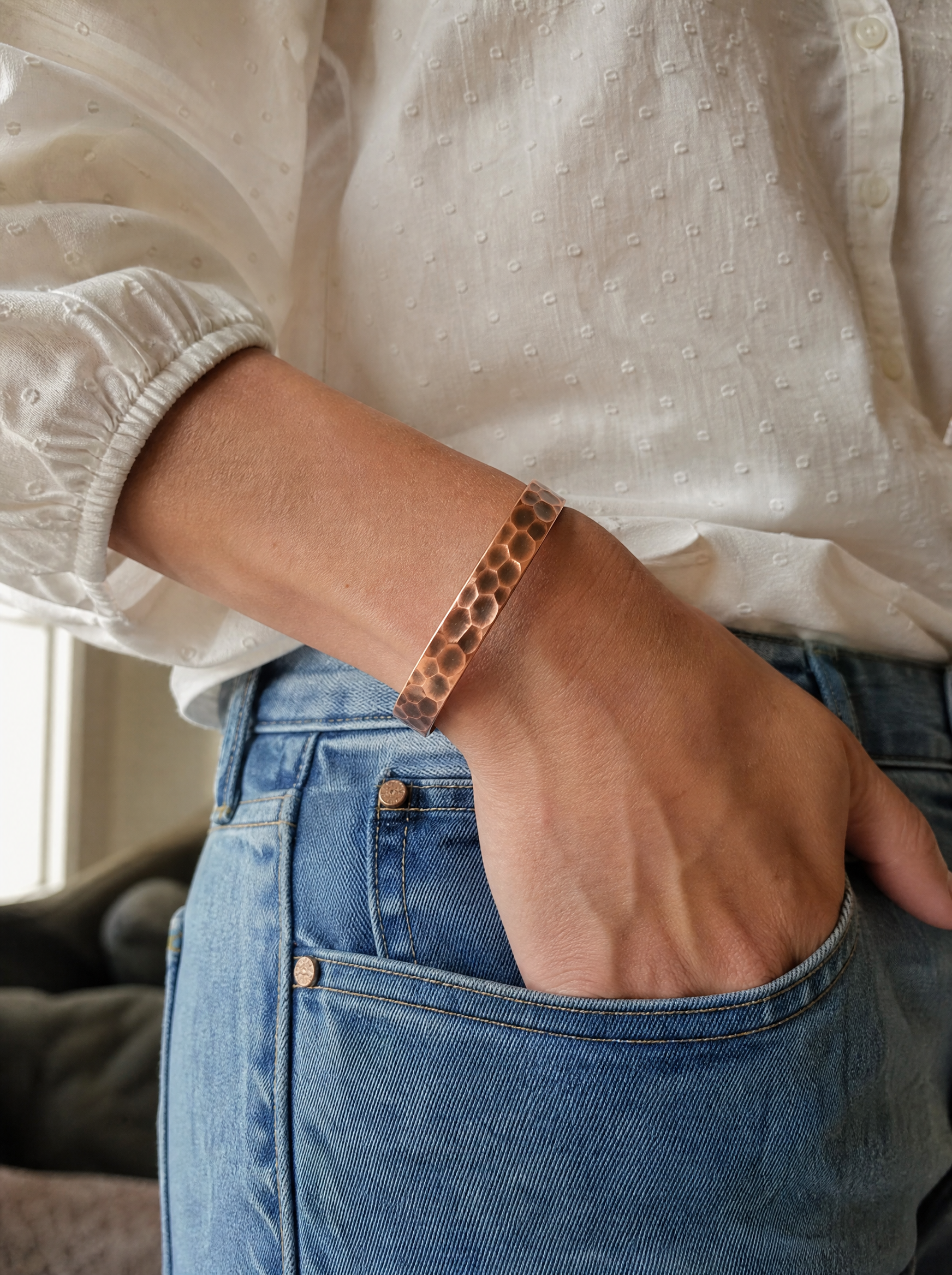 The Hammered Copper Cuff