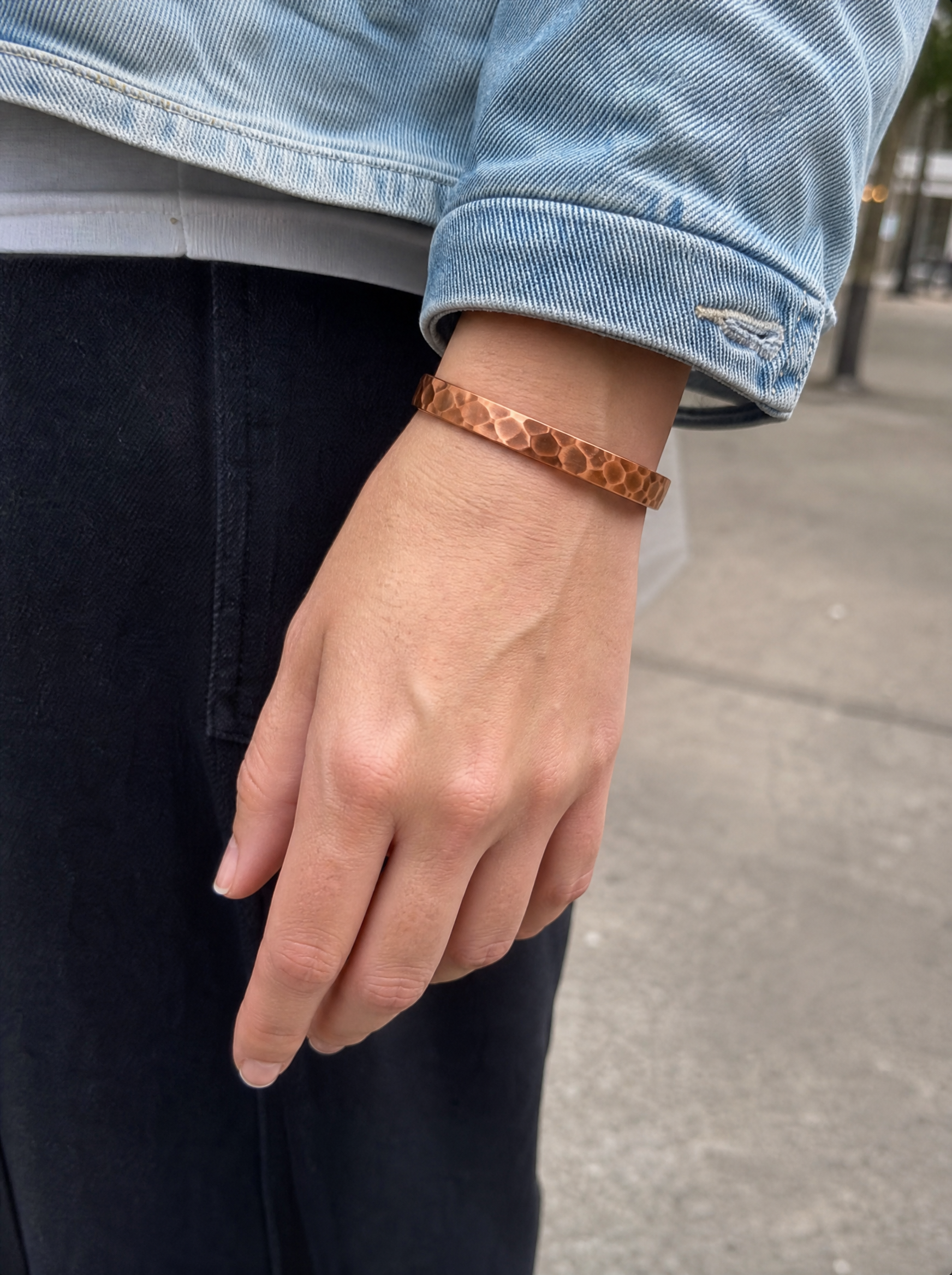 The Hammered Copper Cuff